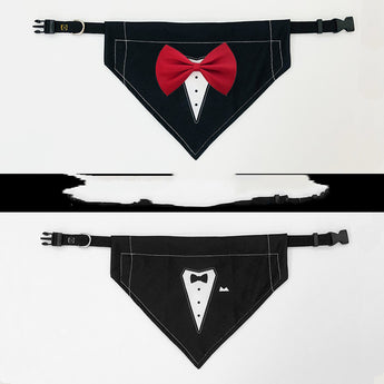 Dog Gentleman Suit Bow Tie