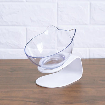 New Inclined Transparent Single Pet Bowl