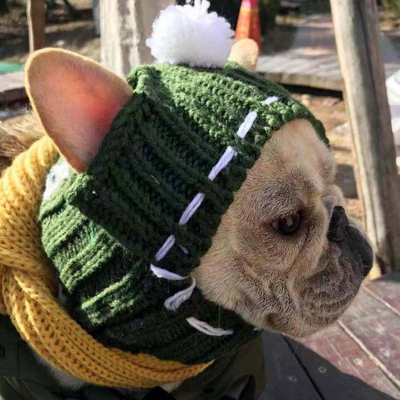 Funny woolen hat for pets to keep warm in winter