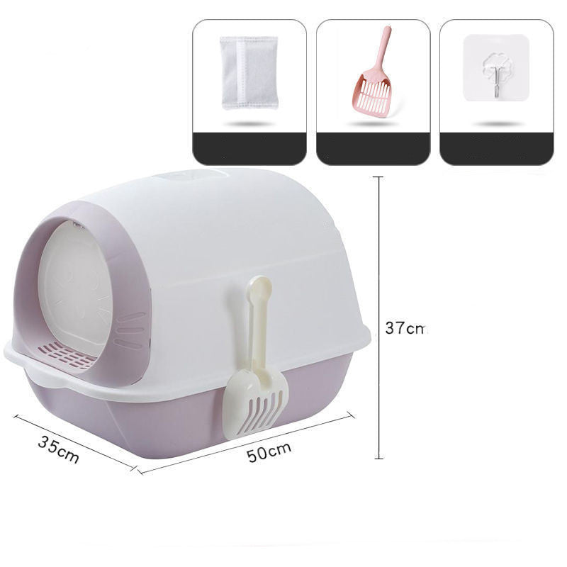 Elevated Semi-closed Litter Toilet With Flip Cover