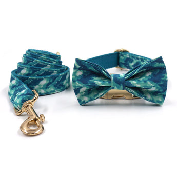 Pet Collar Leash Bow