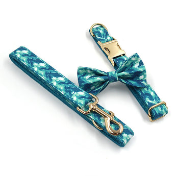 Pet Collar Leash Bow