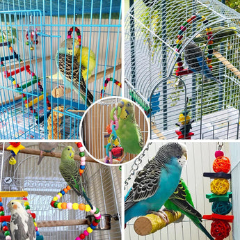 7PCs Parrot Bird Cage Accessories